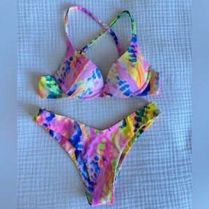 KULANI KINIS Colorful Abstract Bikini Set